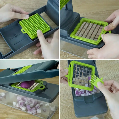 Smart Vege Cutterᴹᵀ 時短キッチン用 ベジカッターセット（コンテナ付き）
